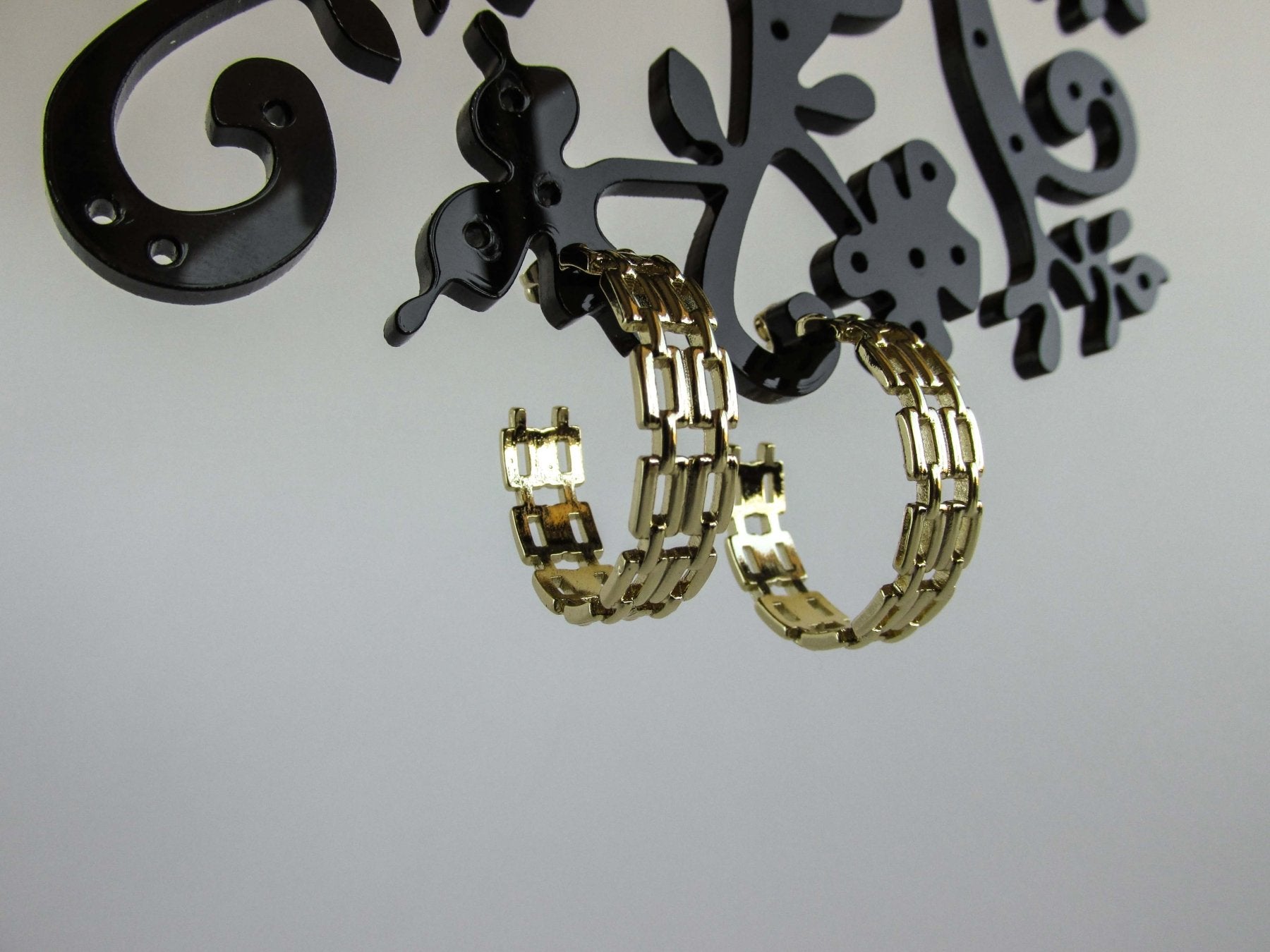 Aros - Argolla Cadena Dorado - JOYAS CARATI