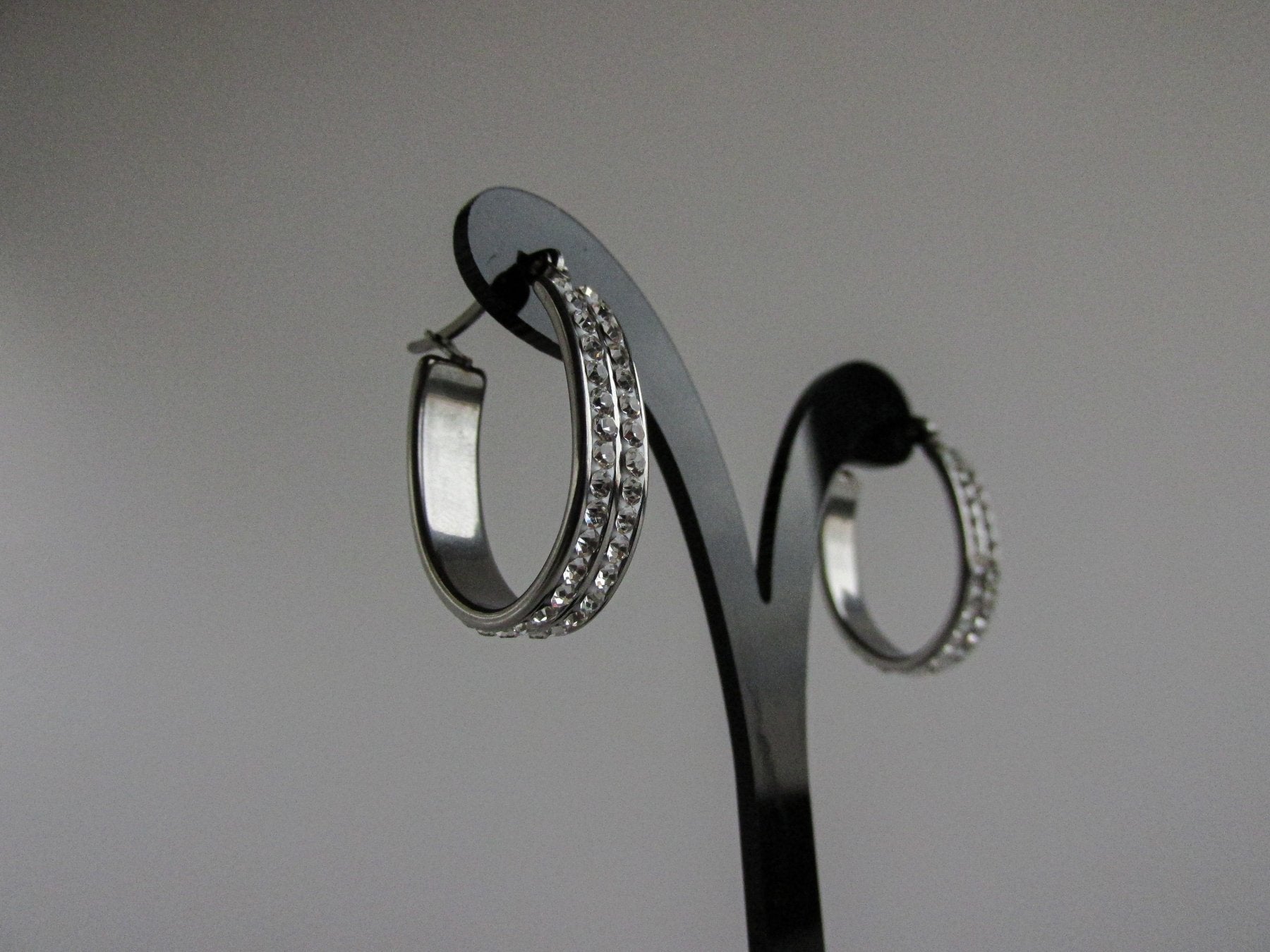 Aros - Argolla Ovalada Zirconia - JOYAS CARATI