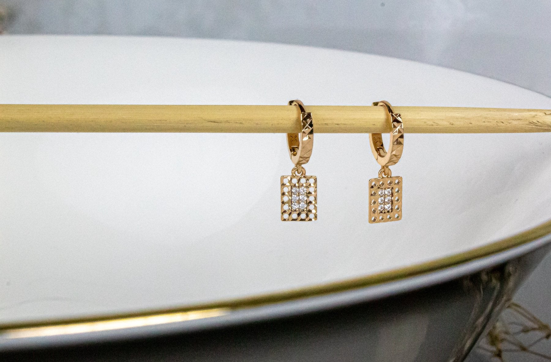 Aros - Aro Colgante Texturizado - JOYAS CARATI
