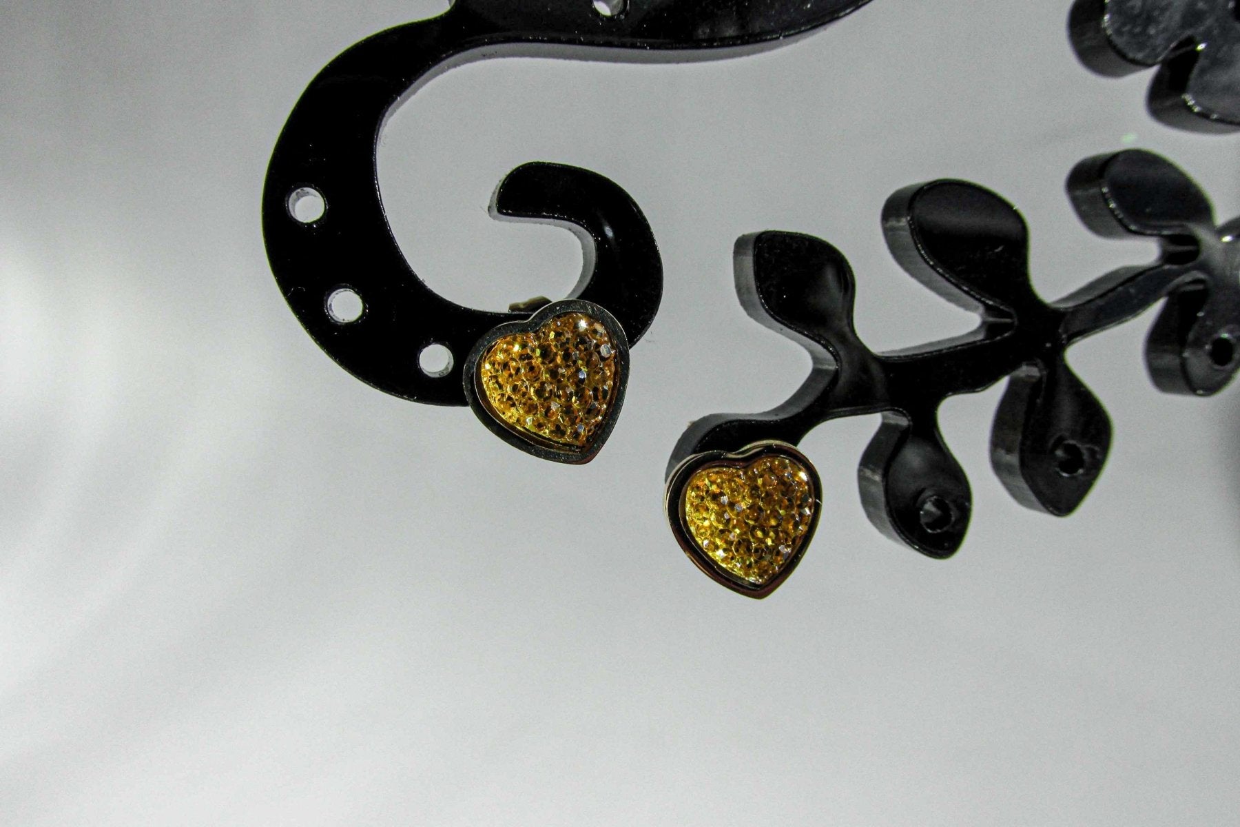 Aros - Aro Corazón Amarillo - JOYAS CARATI