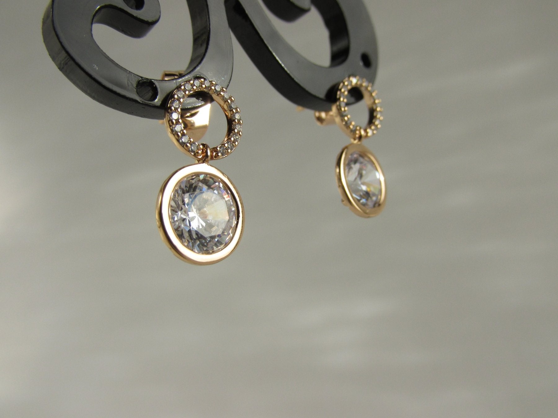 Aros - Aro Doble Circulo Zirconia - JOYAS CARATI
