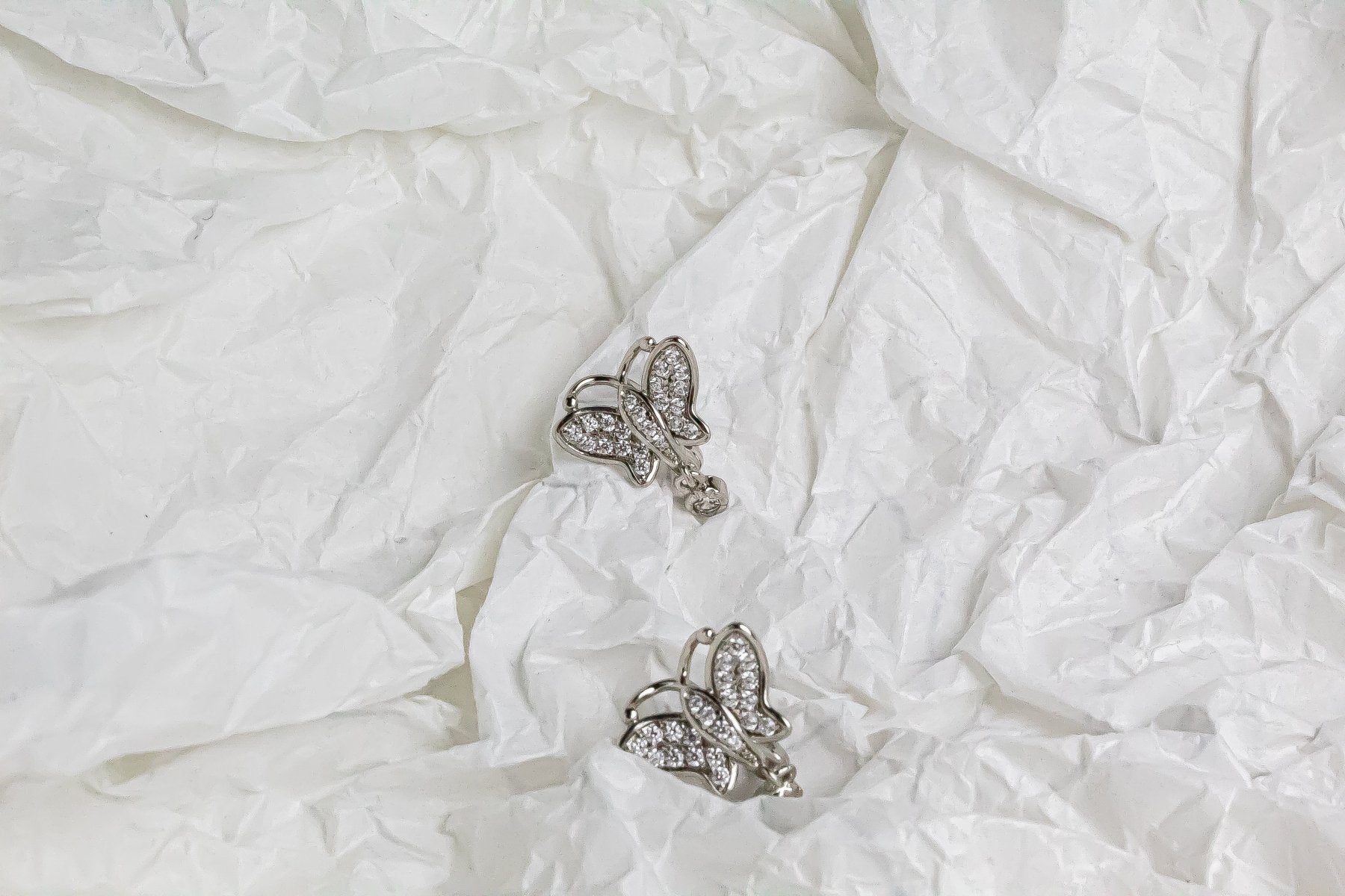 Aros - Aro Mariposa Zirconia - JOYAS CARATI