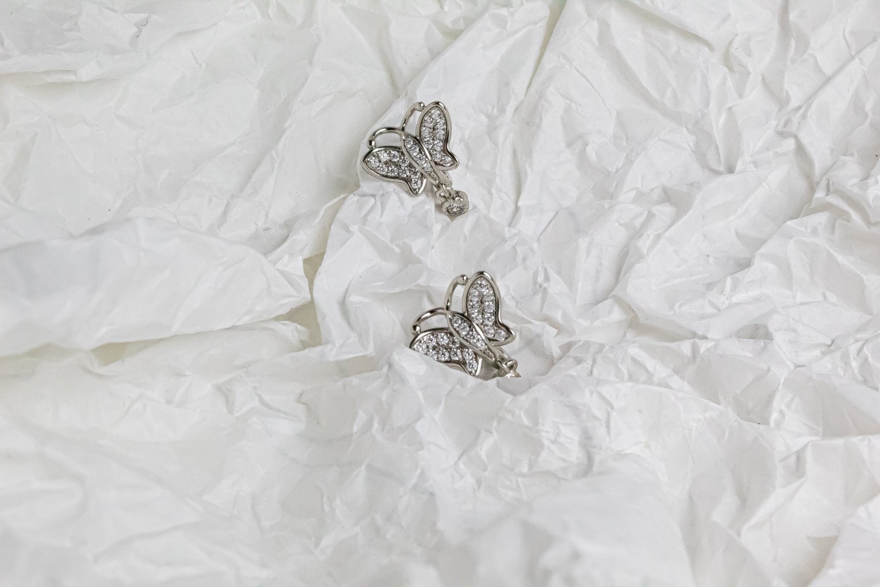Aros - Aro Mariposa Zirconia - JOYAS CARATI