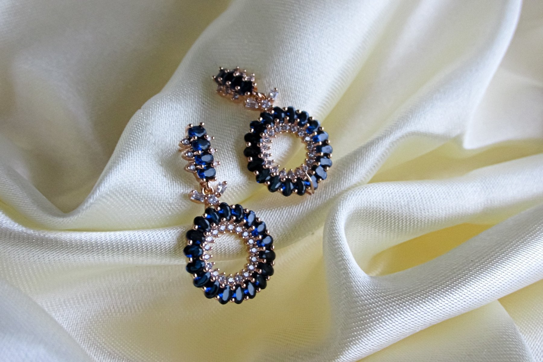Aros - Aro Pendiente Azul - JOYAS CARATI