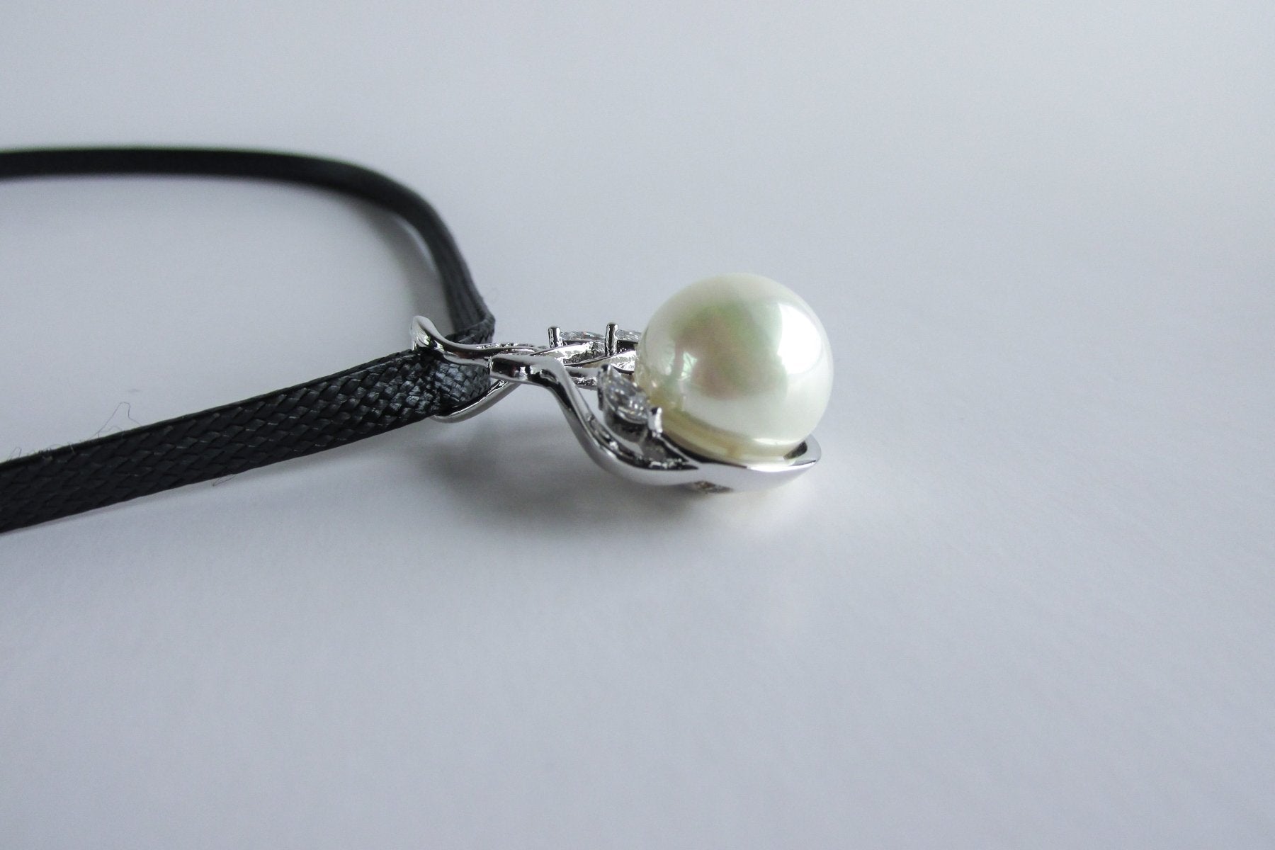 Colgante - Choker Lágrima Perla Lacada - JOYAS CARATI