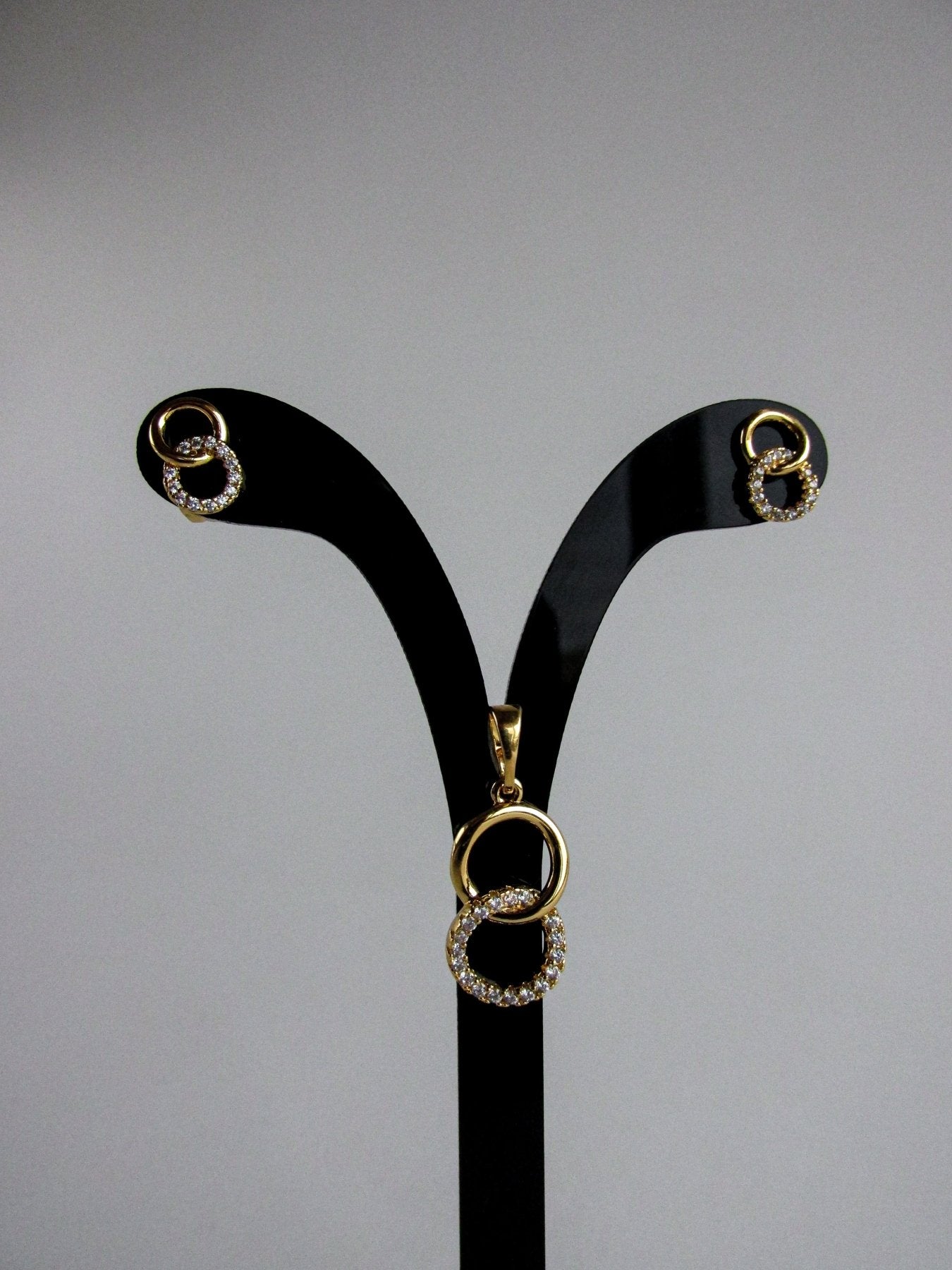 Set Aros + Colgantes Dorados - JOYAS CARATISetsBX672991