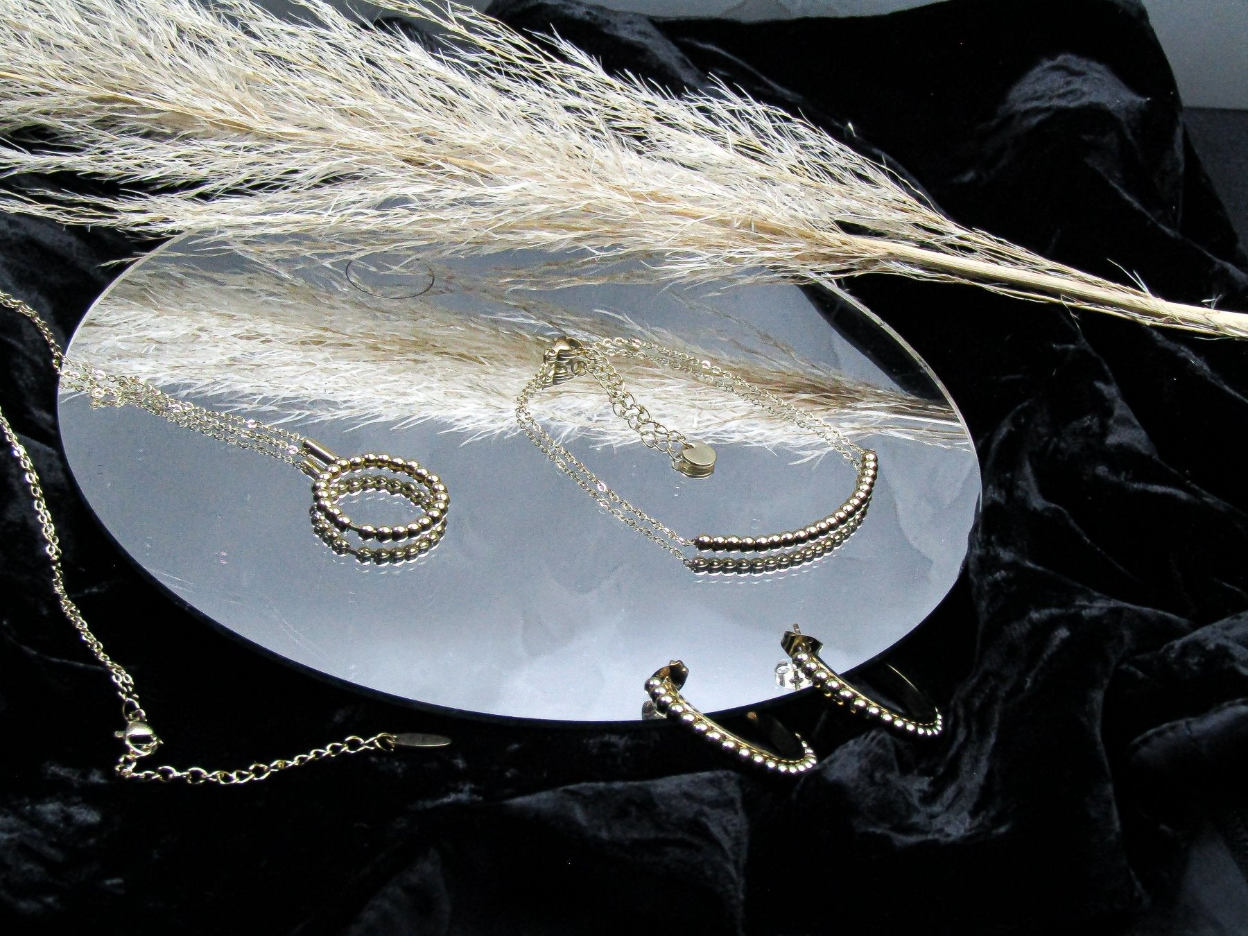 Set Golden - JOYAS CARATISet Aros+Colgante+PulseraR6724219