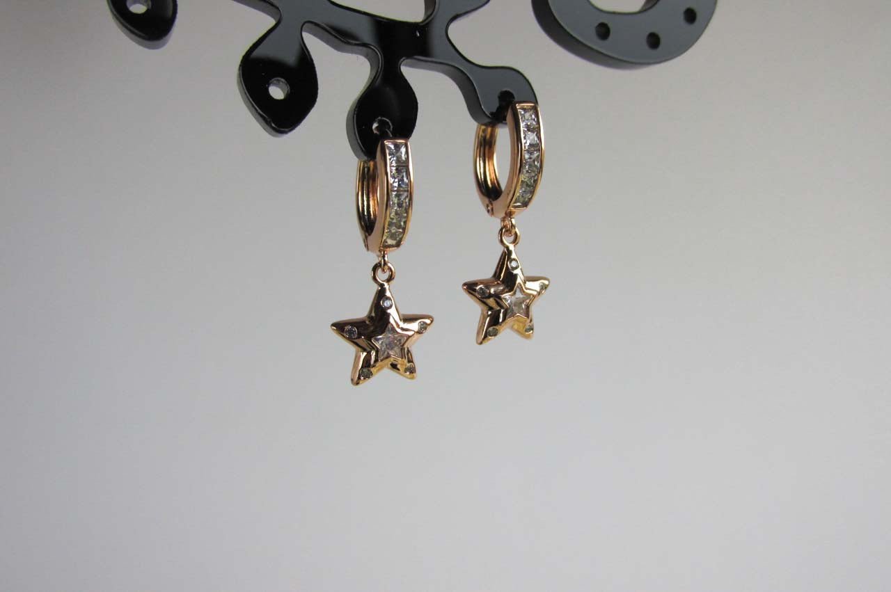 Aros - Aro Colgante Estrella - JOYAS CARATI