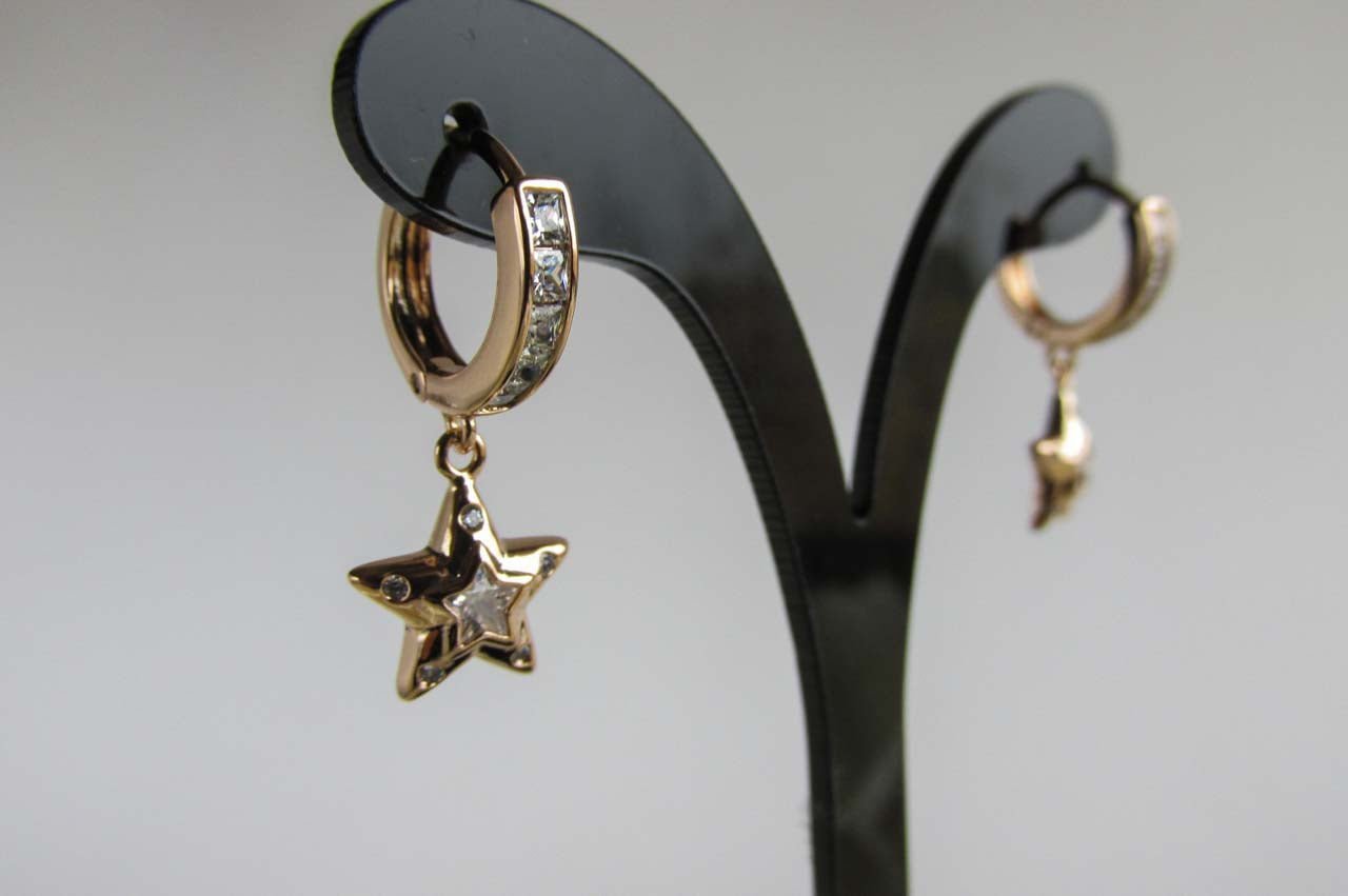 Aros - Aro Colgante Estrella - JOYAS CARATI