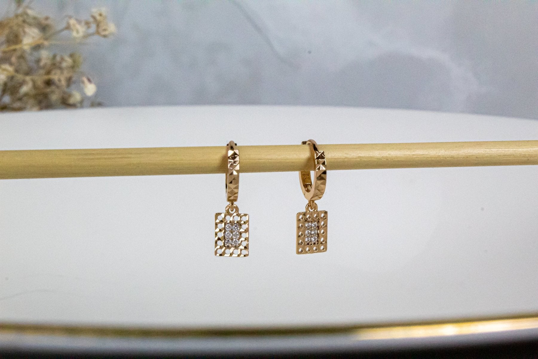 Aros - Aro Colgante Texturizado - JOYAS CARATI