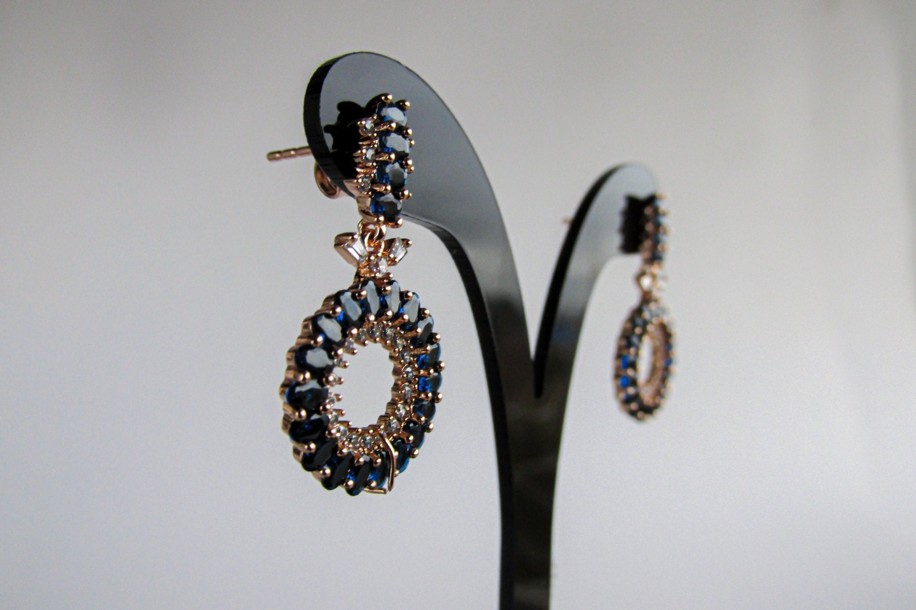 Aros - Aro Pendiente Azul - JOYAS CARATI